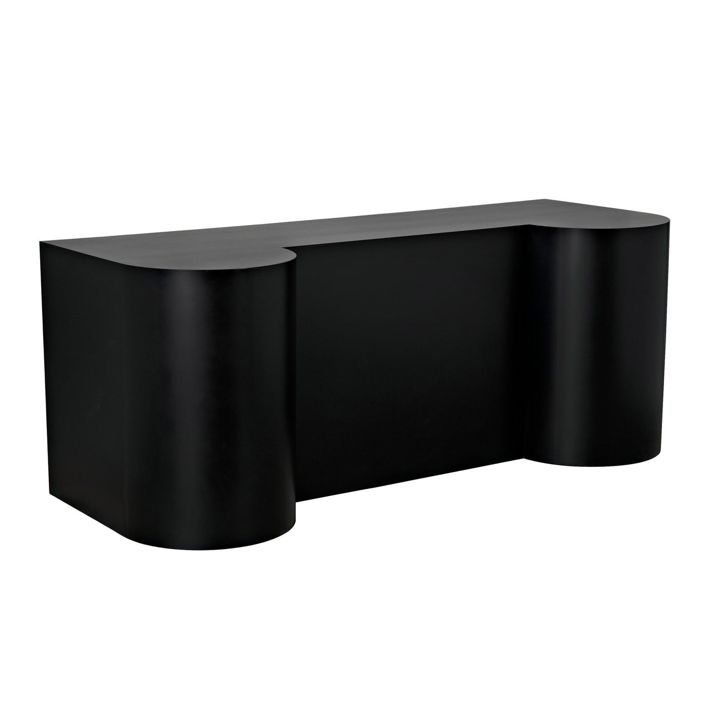 Noir Concierge Desk, Black Steel