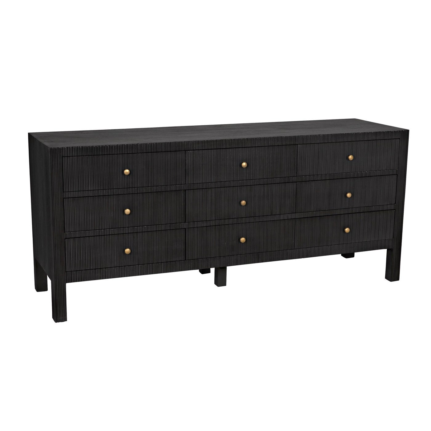 Noir Conrad 9 Drawer Dresser, Pale