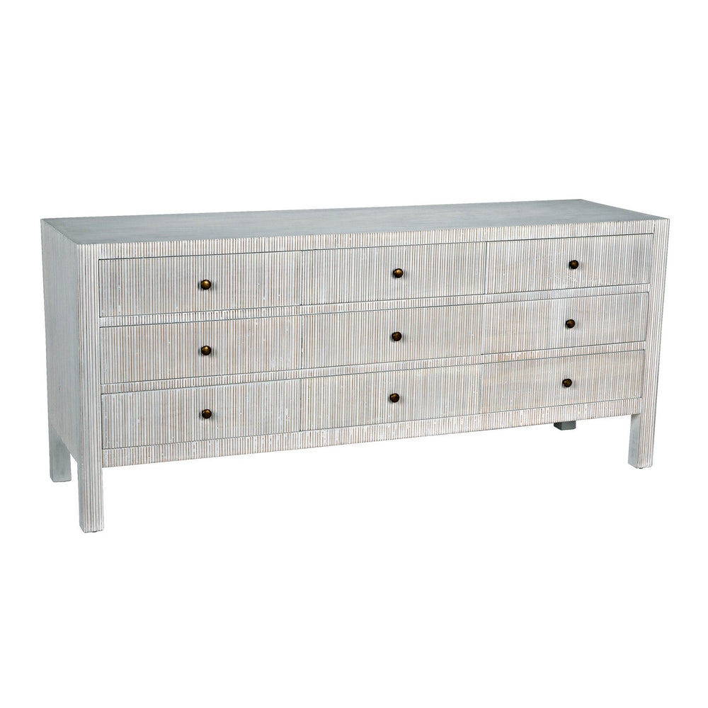 Noir Conrad 9 Drawer Dresser, Pale