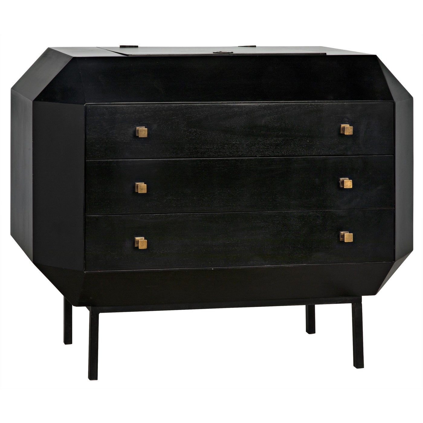 Noir Rhiana Dresser, Hand Rubbed Black