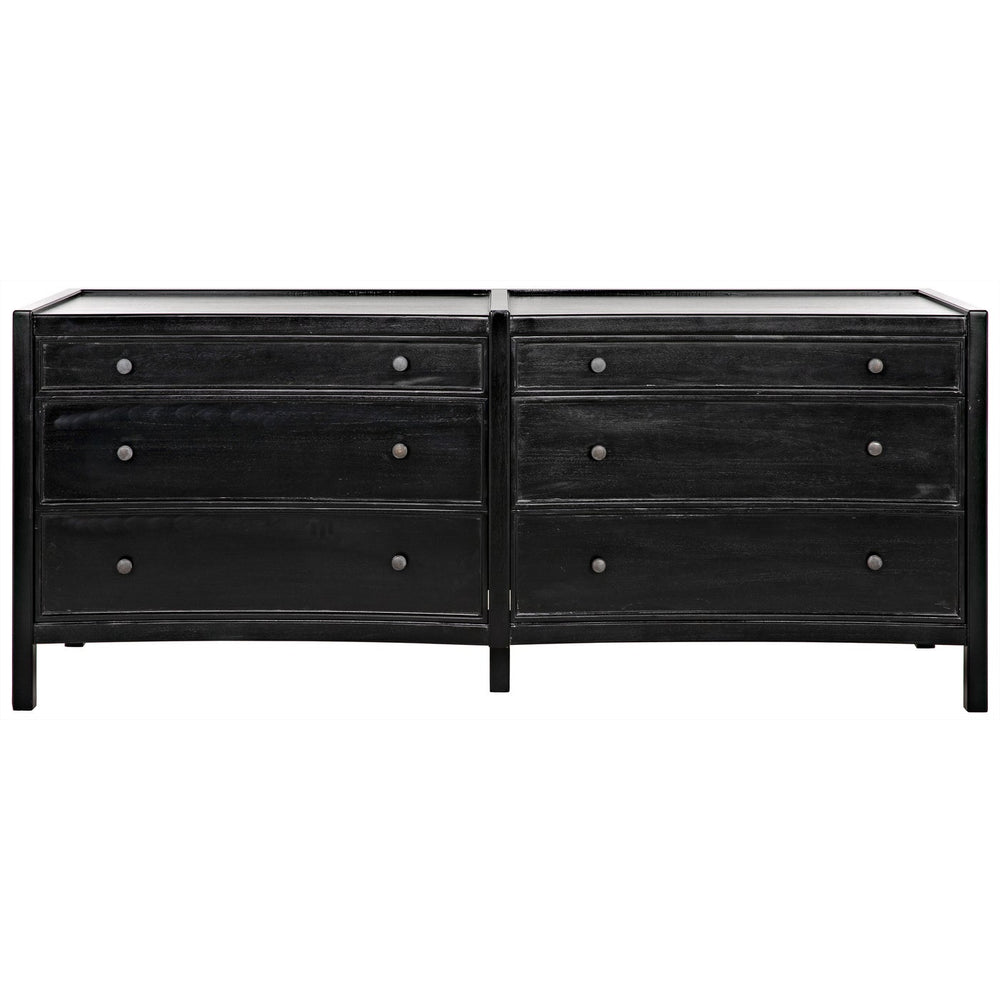 Noir Hampton 6 Drawer Dreser