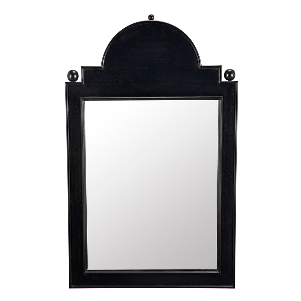 Noir Jess Mirror, Hand Rubbed Black