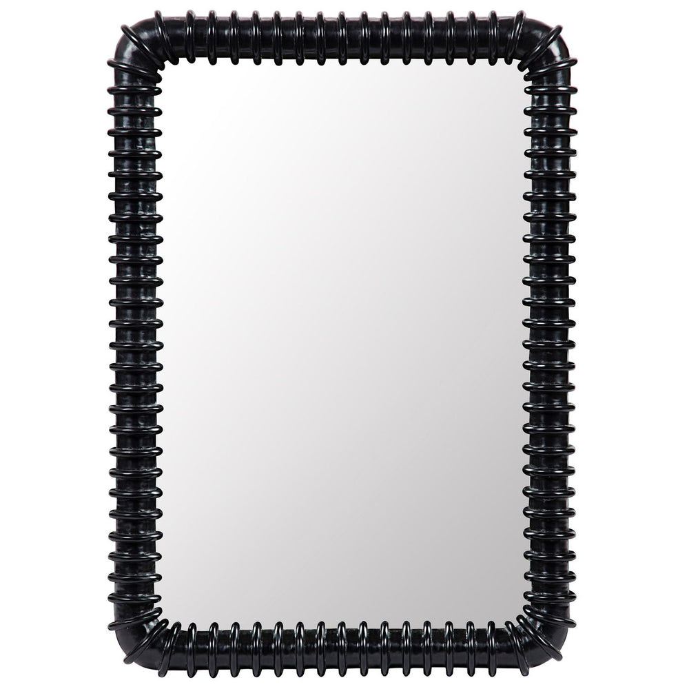 Noir Toshi Mirror, Hand Rubbed Black