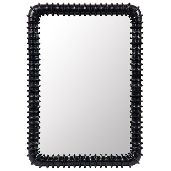 Noir Toshi Mirror, Hand Rubbed Black