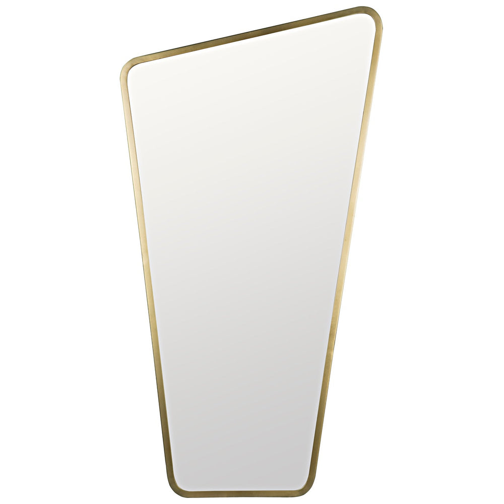 Noir Juliet Mirror, Steel With Brass Finish