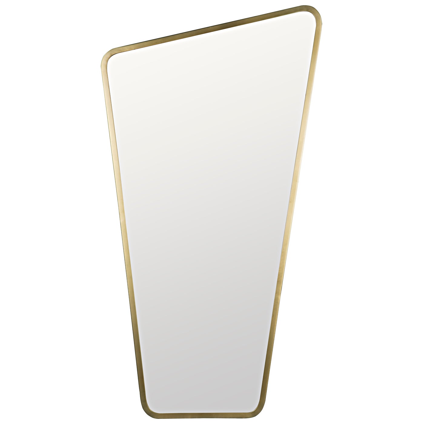 Noir Juliet Mirror, Steel With Brass Finish