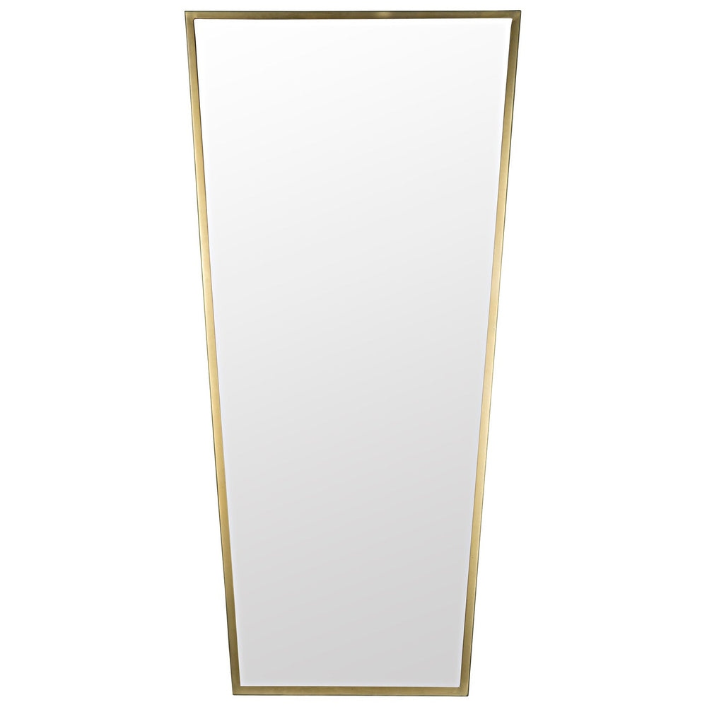 Noir Cassio Mirror, Steel With Brass Finish