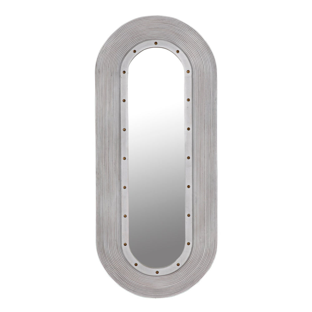Noir Luna Mirror, White Washed