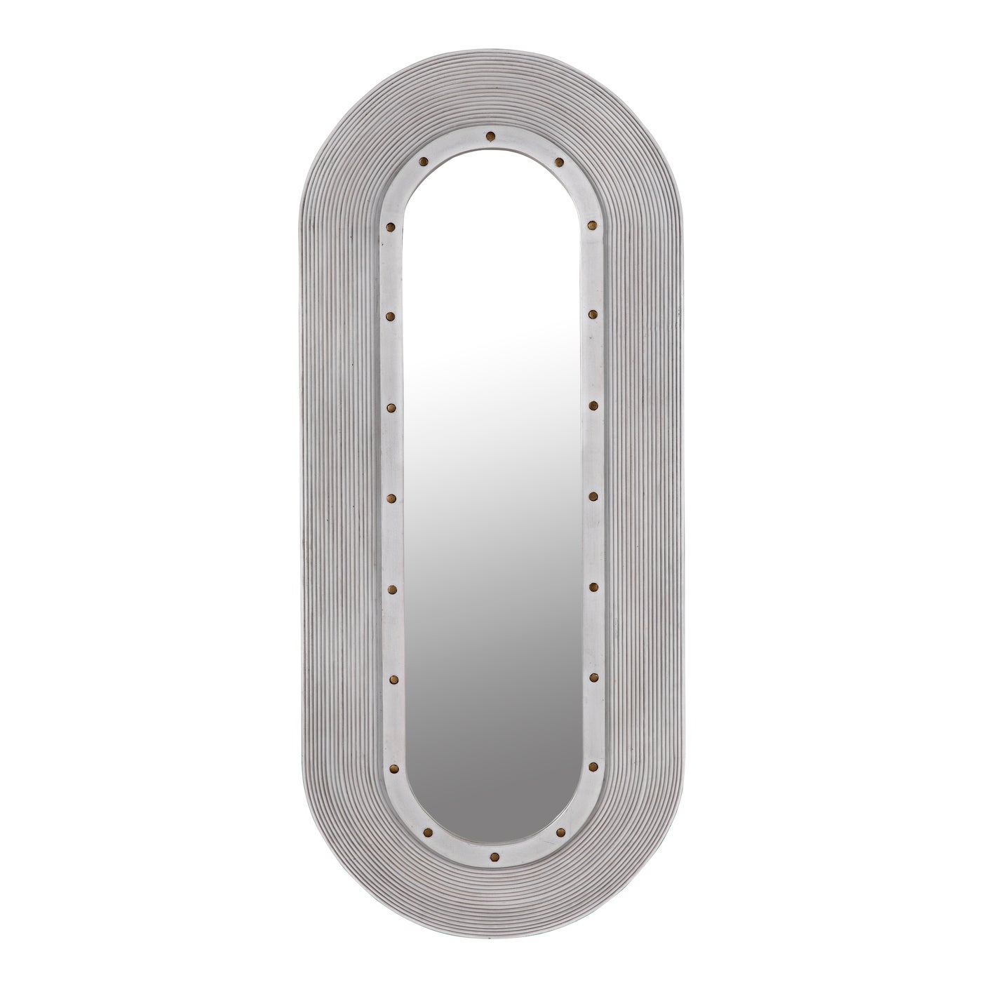 Noir Luna Mirror, White Washed