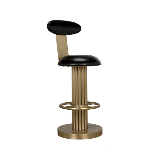 Noir Sedes Counter Stool, Steel With Brass Finish