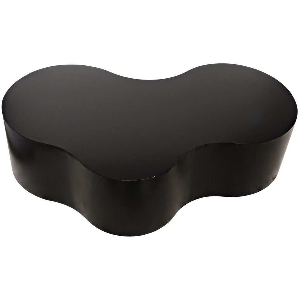 Noir Island Coffee Table, Black Steel