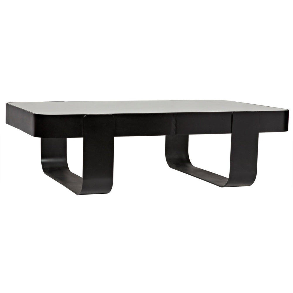 Noir Marshall Coffee Table, Black Steel