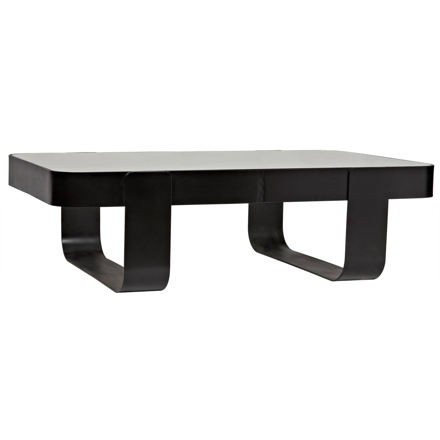 Noir Marshall Coffee Table, Black Steel