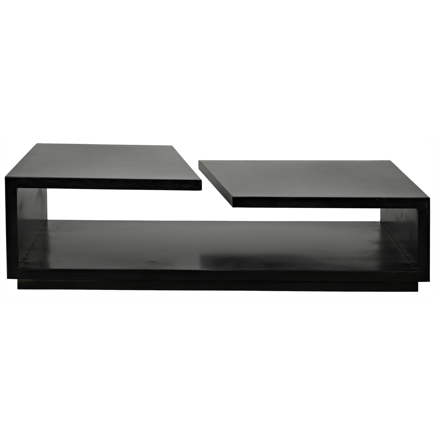 Noir Shift Coffee Table, Black Steel