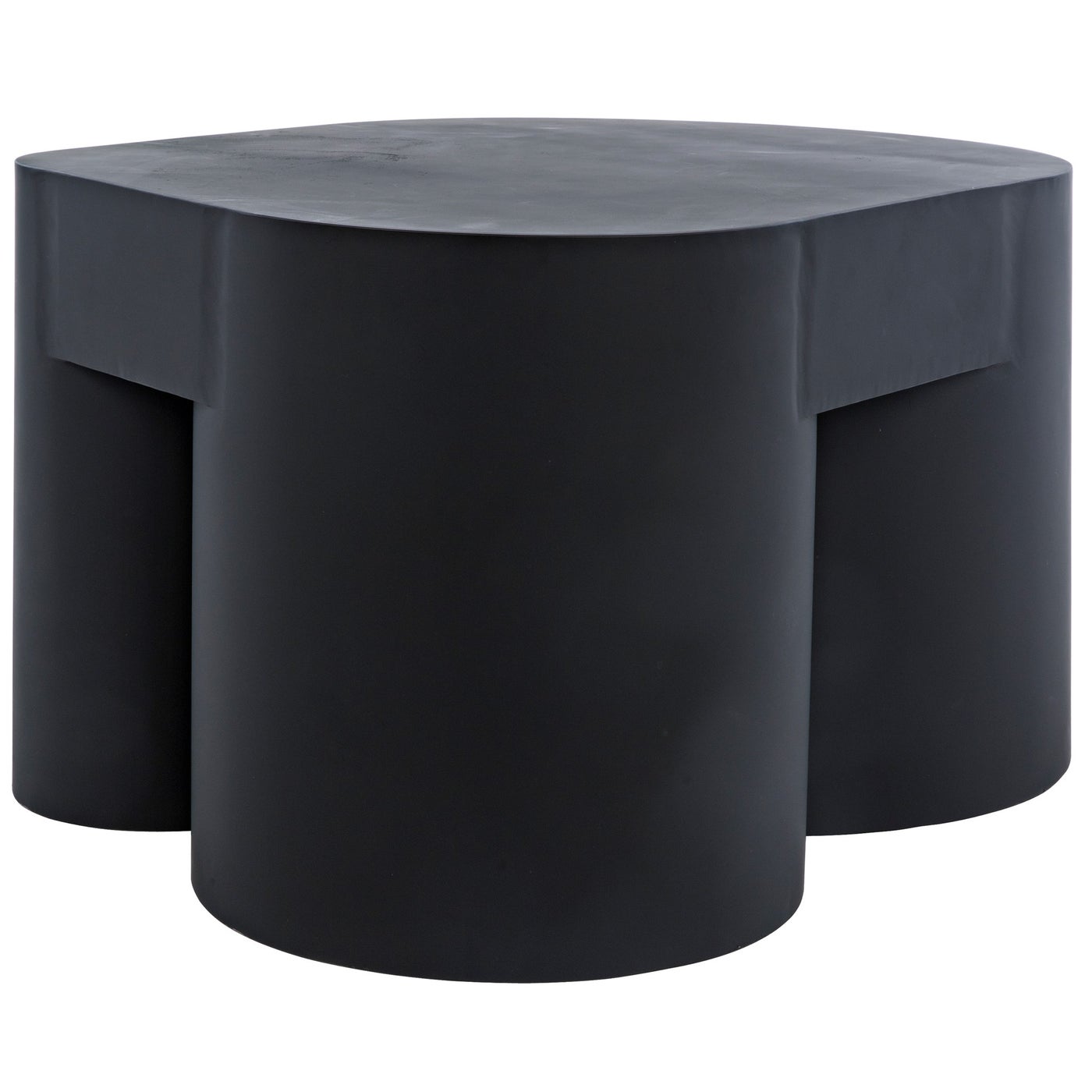 Noir Bain Coffee Table, Black Steel