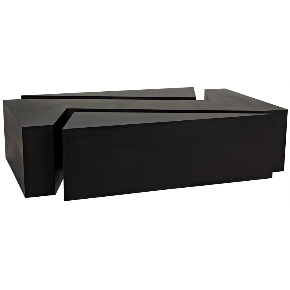 Noir Element Coffee Table, Black Steel