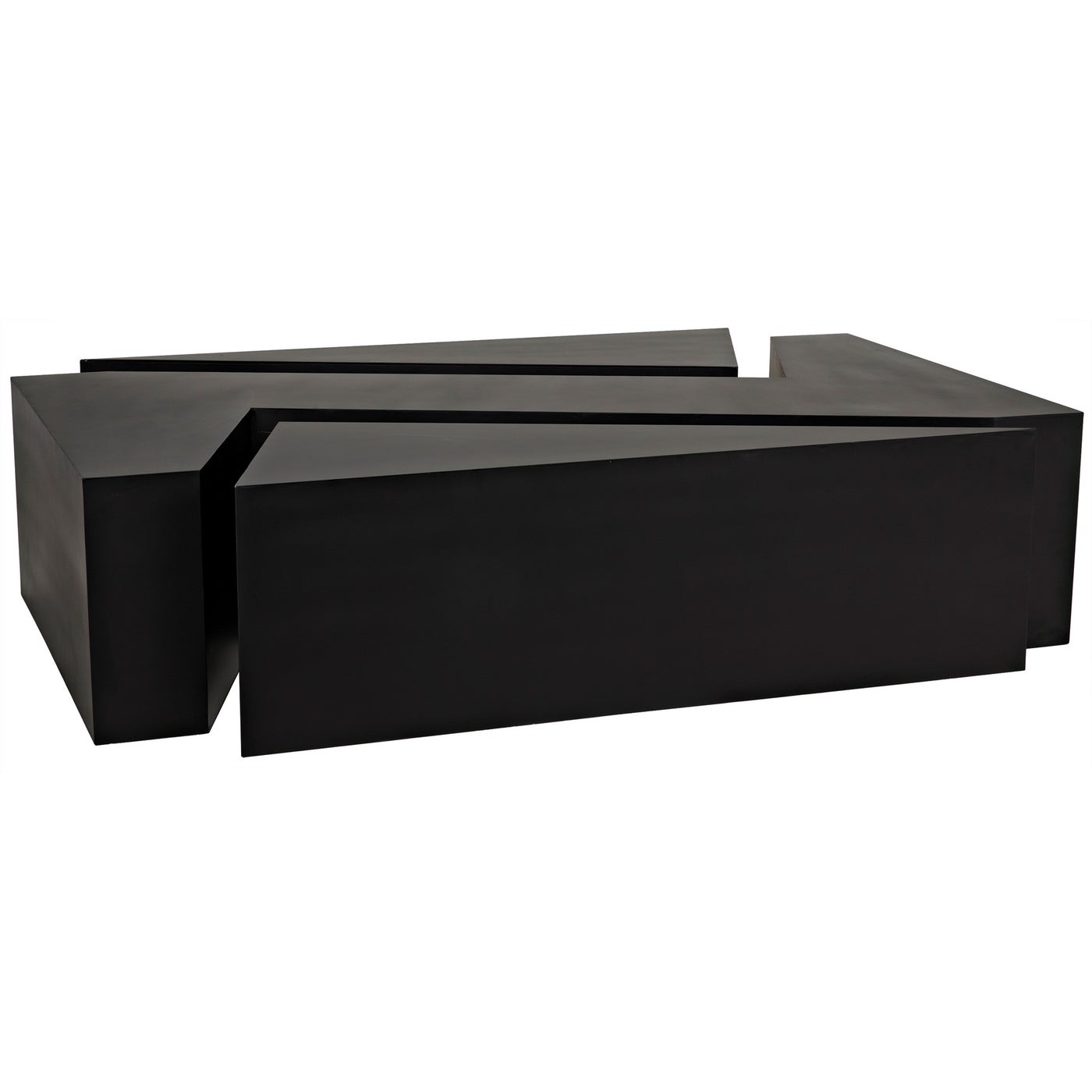 Noir Element Coffee Table, Black Steel