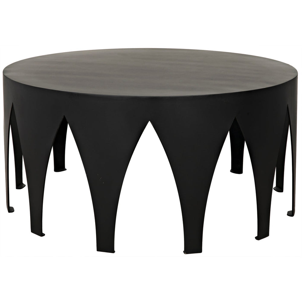 Noir Morocco Coffee Table, Black Steel