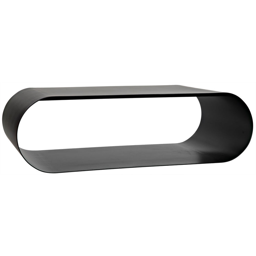 Noir Hera Coffee Table, Black Steel