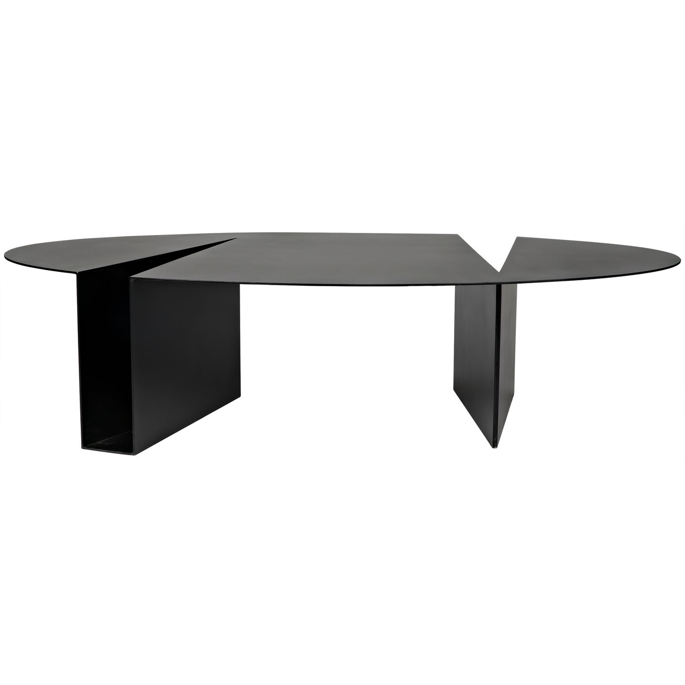 Noir Minerva Coffee Table, Black Steel