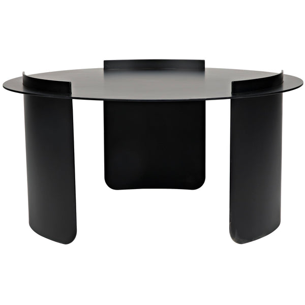 Noir Thor Coffee Table, Black Steel