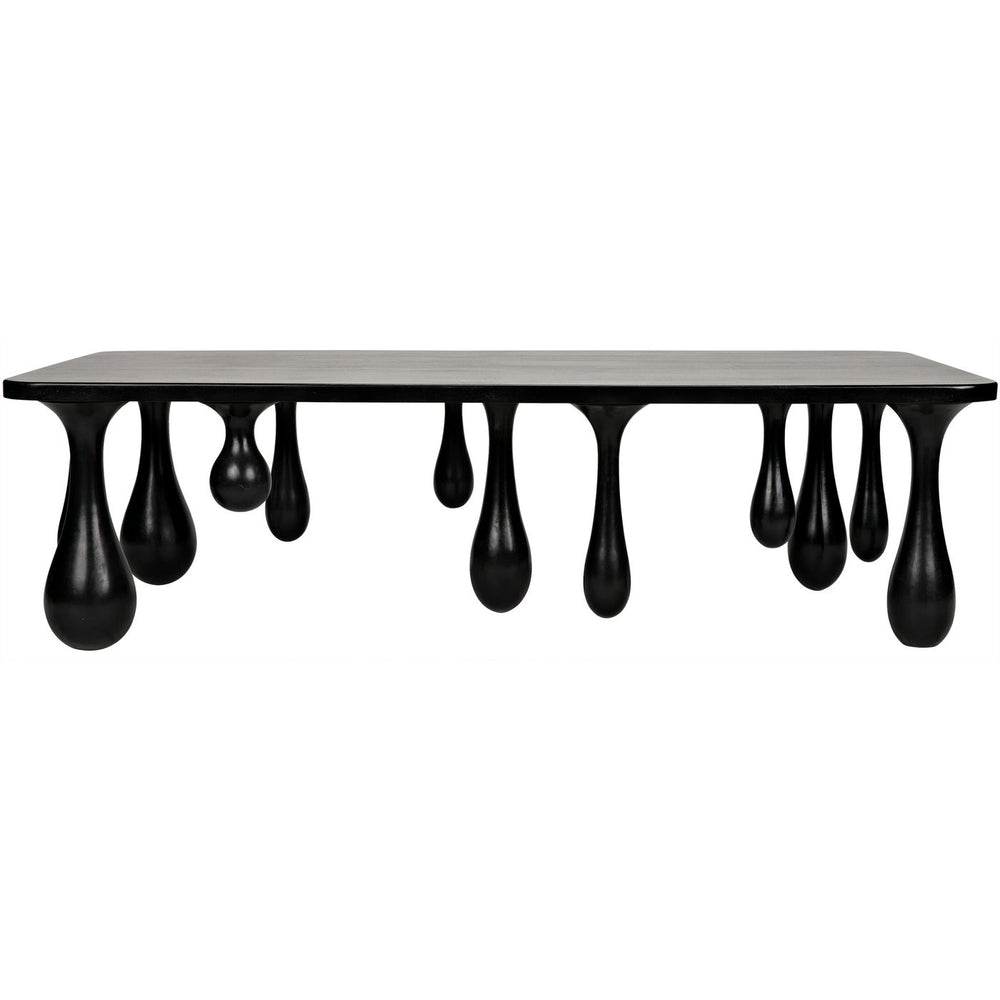 Noir Drop Coffee Table, Hand Rubbed Black