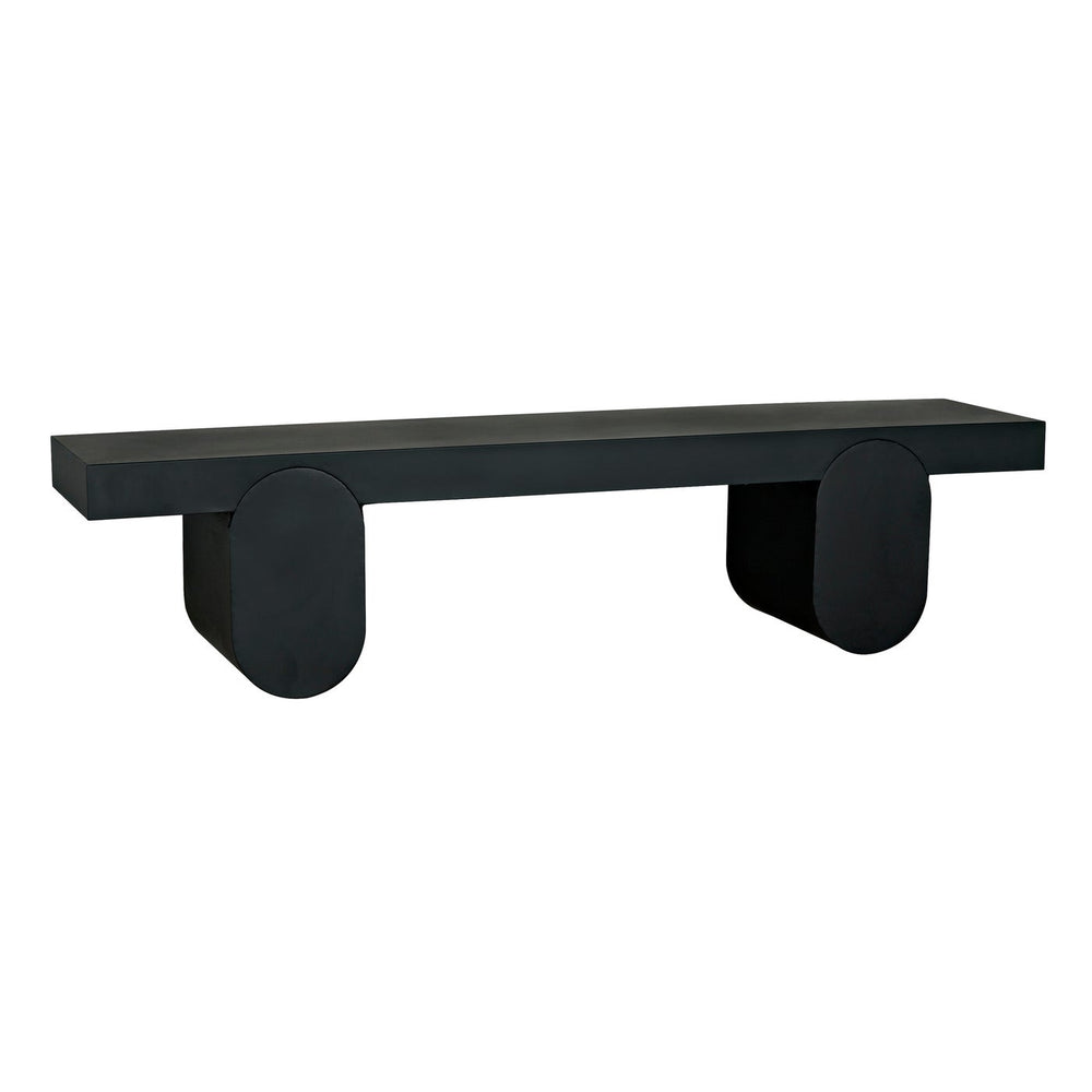 Noir Evora Coffee Table, Black Metal