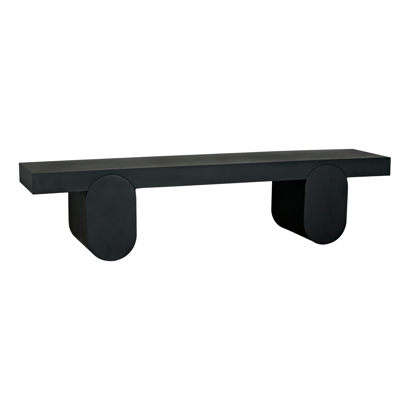 Noir Evora Coffee Table, Black Metal