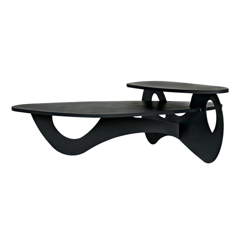 Noir Calder Coffee Table, Black Steel