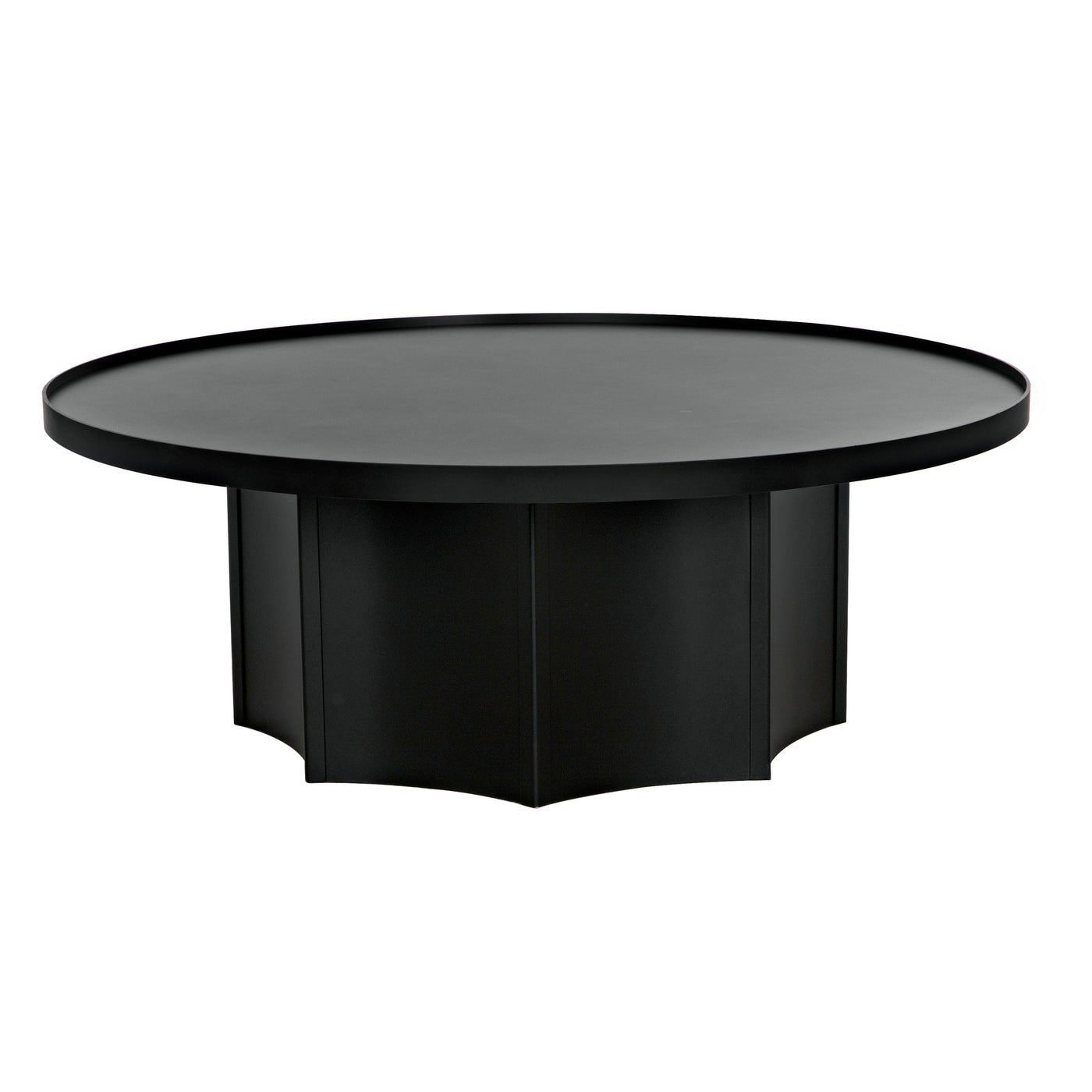 Noir Rome Coffee Table, Black Steel