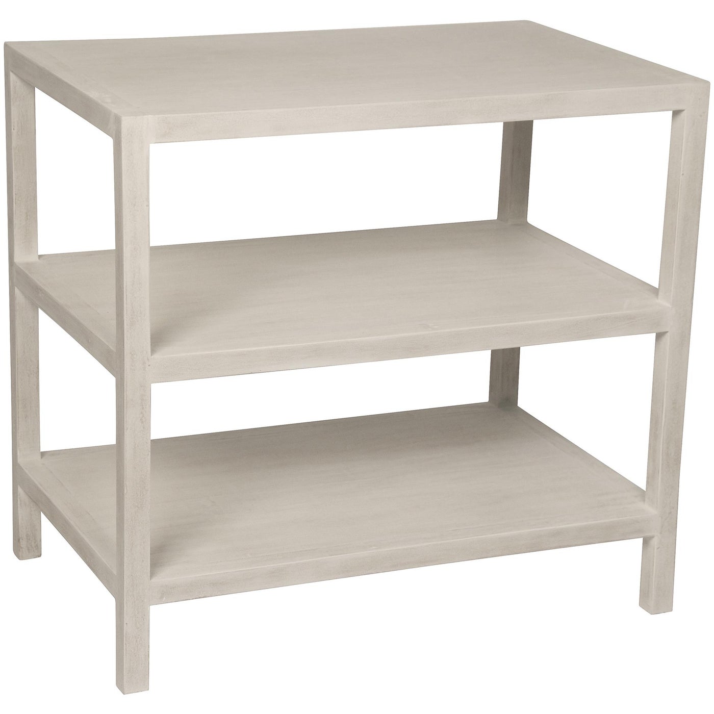 Noir 2 Shelf Side Table, White Wash