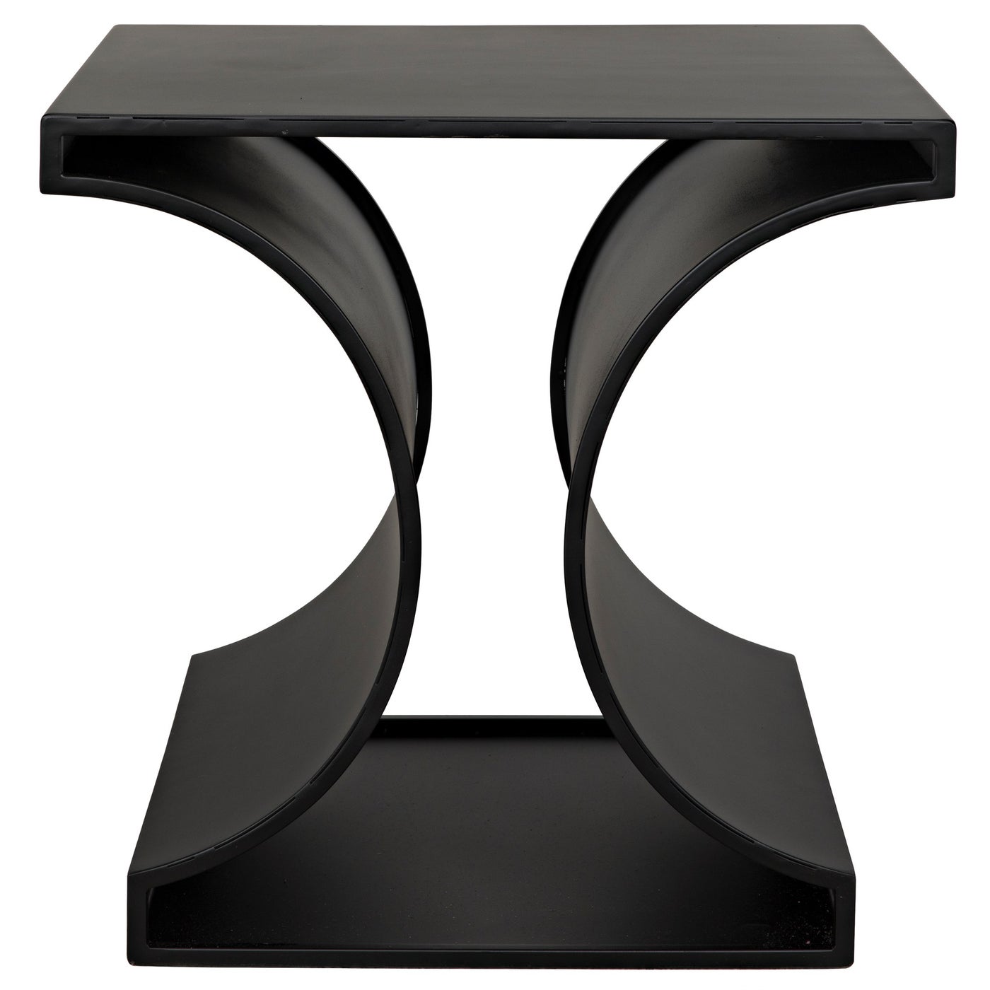 Noir Alec Side Table, Black Steel