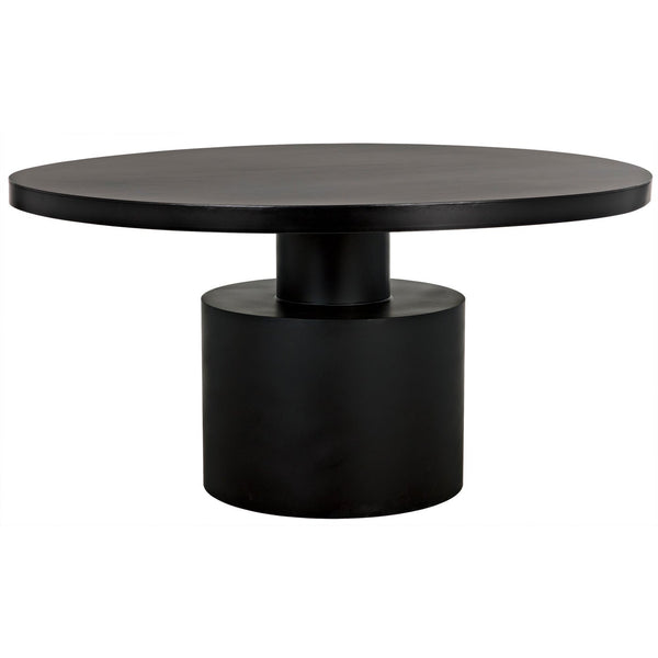Noir Marlow Dining Table, Black Steel
