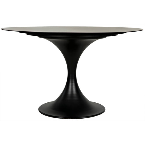 Noir Herno Table, 48", Black Steel