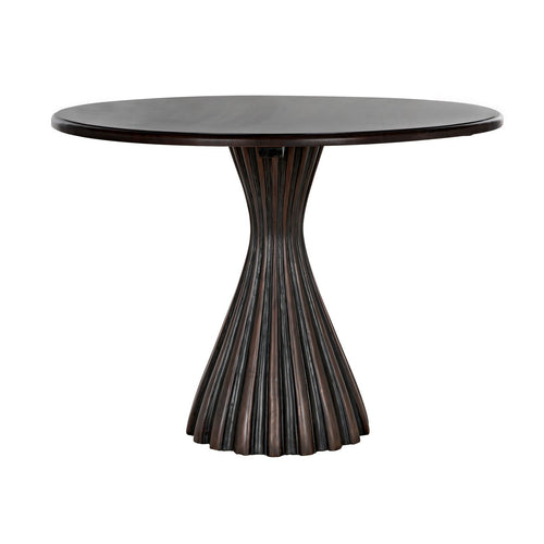 Noir Osiris Dining Table, Pale Rubbed With Light Brown Trim