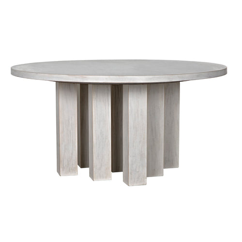 Noir Resistance Dining Table, White Wash