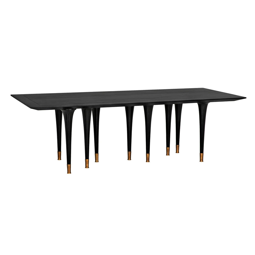 Noir Romeo Dining Table, Hand Rubbed Black