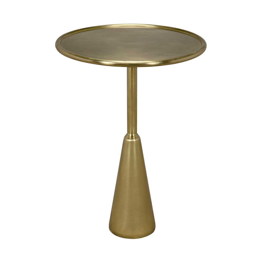 Noir Hiro Side Table, Metal With Brass Finish