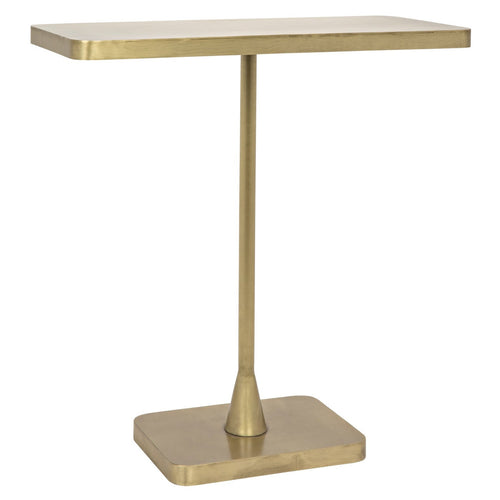 Noir Hild Side Table, Metal With Brass Finish