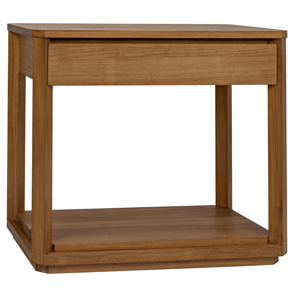 Noir Sl11 Side Table, Gold Teak