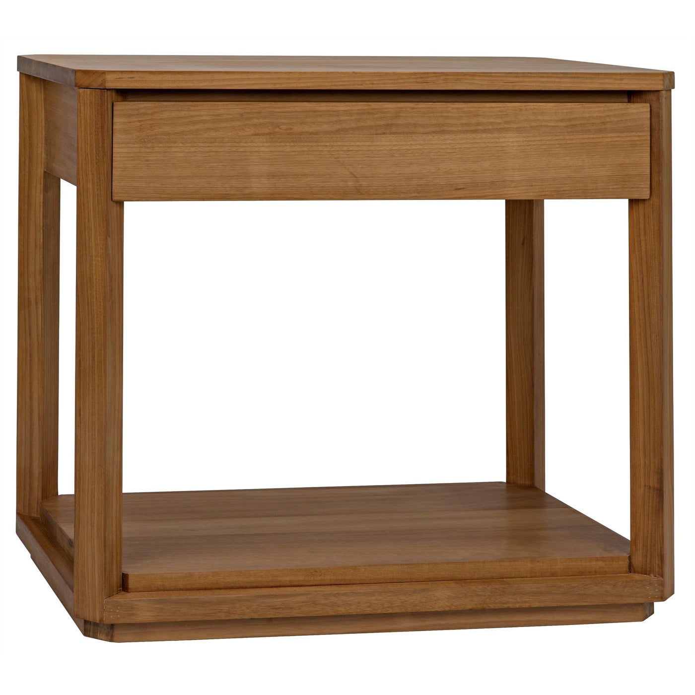 Noir Sl11 Side Table, Gold Teak