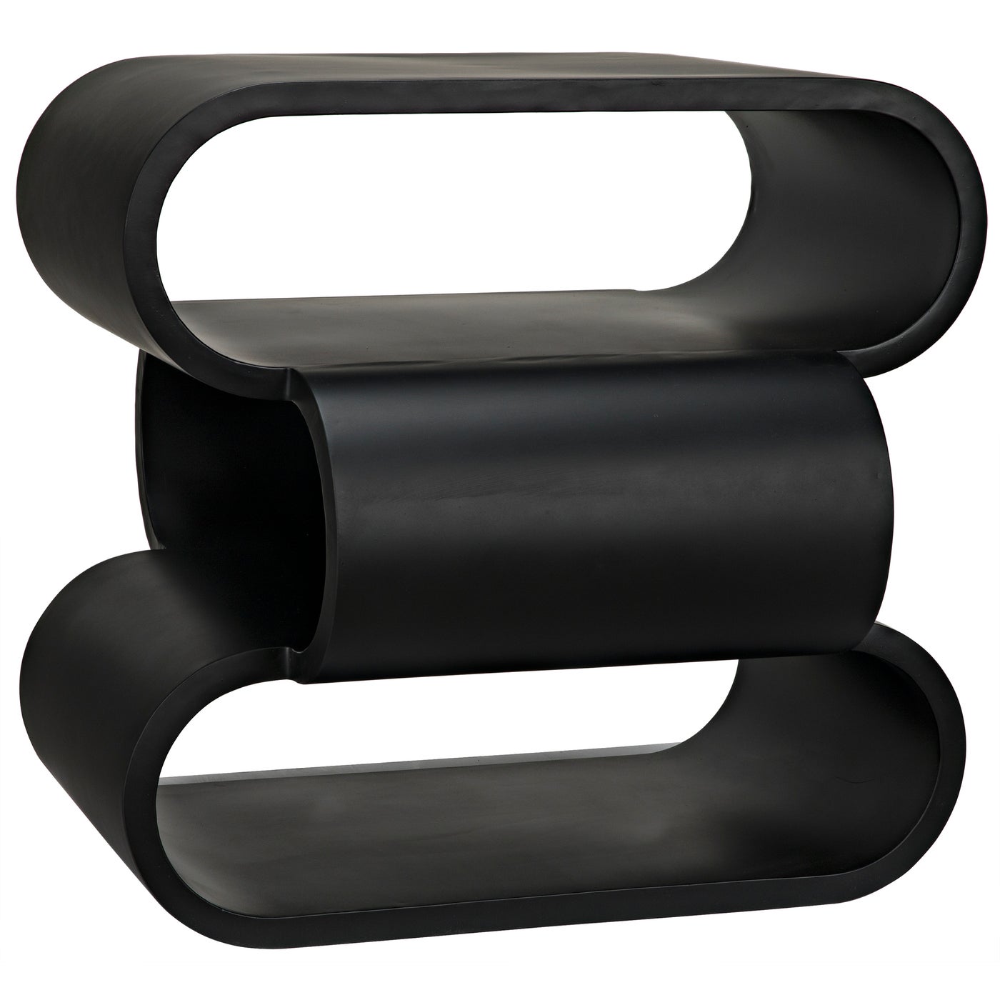 Noir Nada Side Table, Black Steel