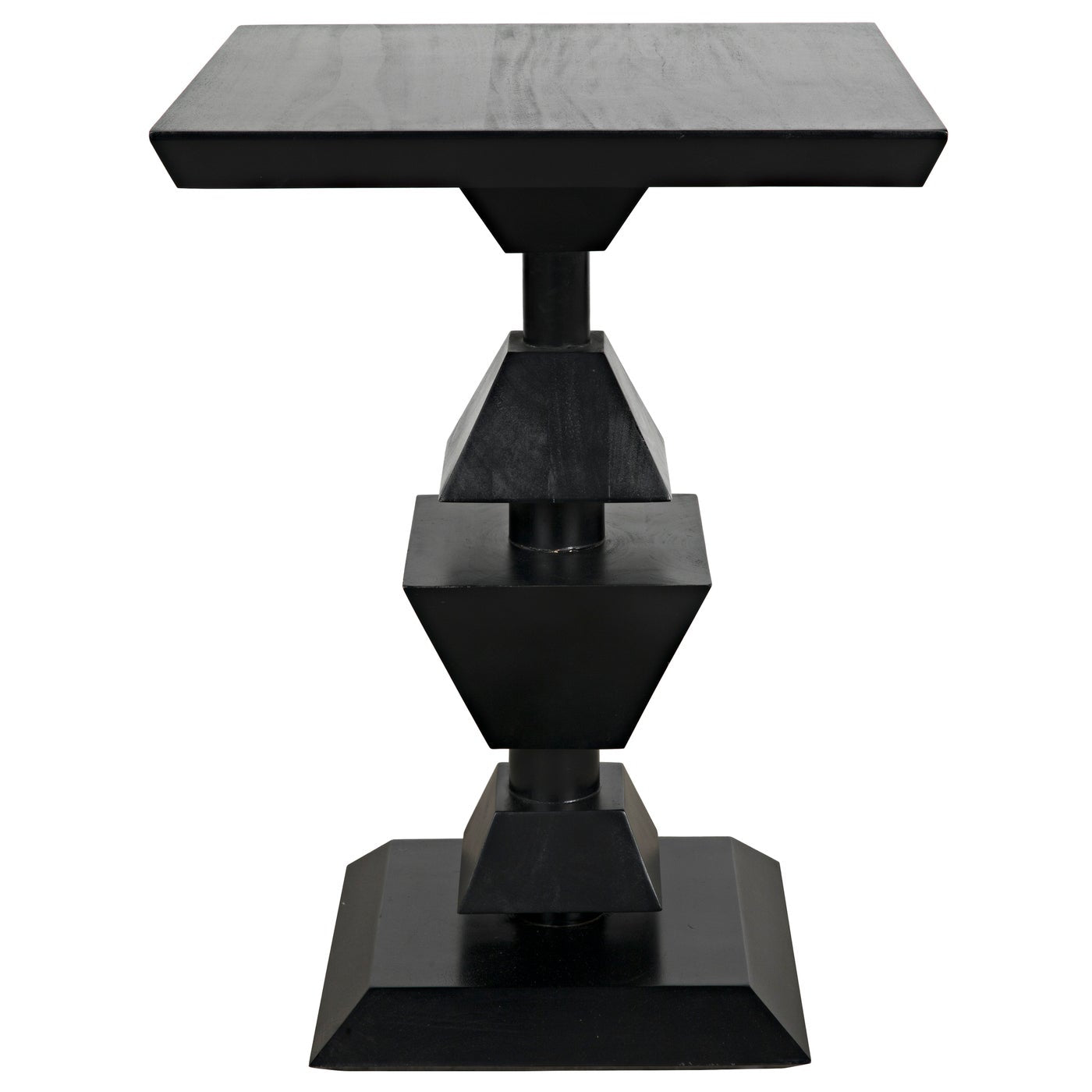 Noir Majesty Side Table, Hand Rubbed Black