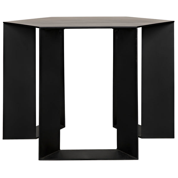 Noir Modicus Side Table, Black Steel