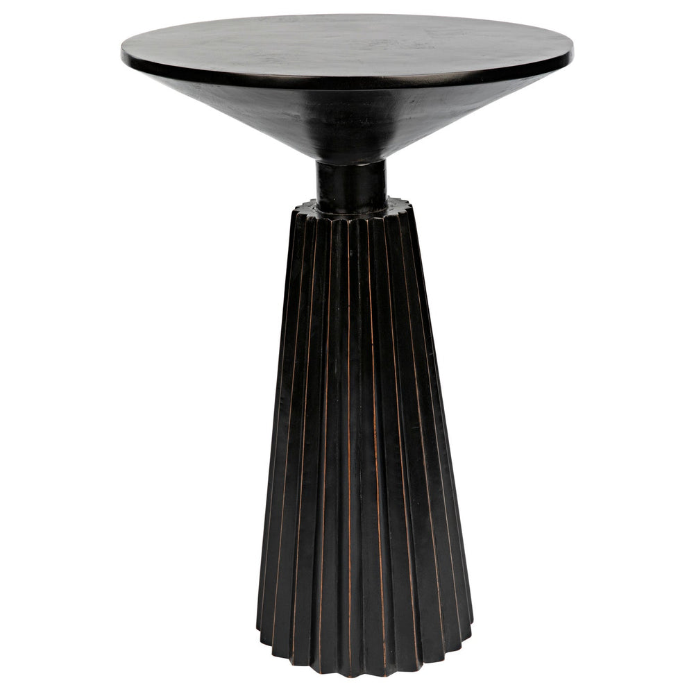 Noir Orson Side Table, Hand Rubbed Black