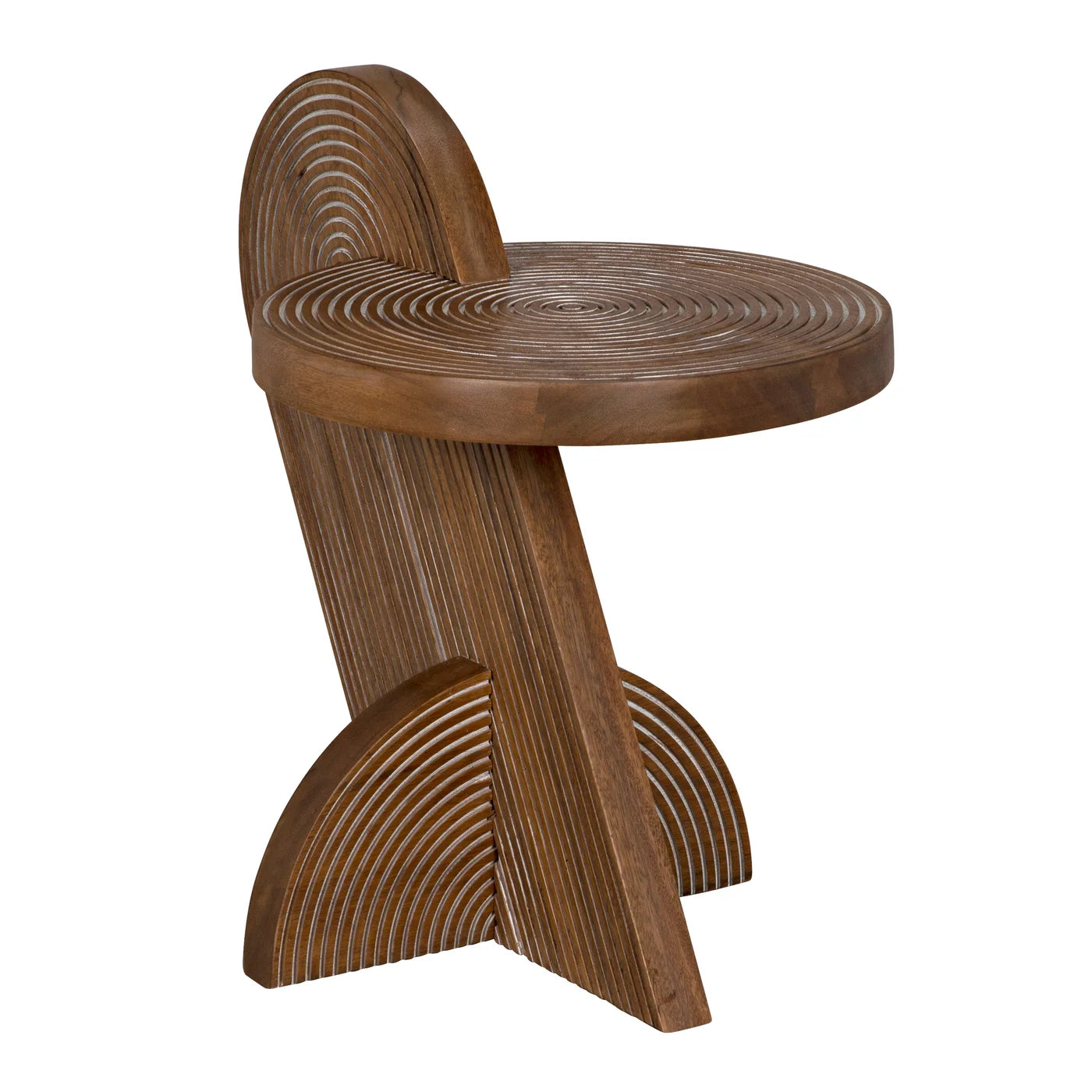 Noir Saturn Side Table, Dark Walnut