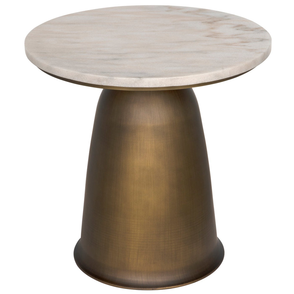 Noir Aiden Side Table, Aged Brass