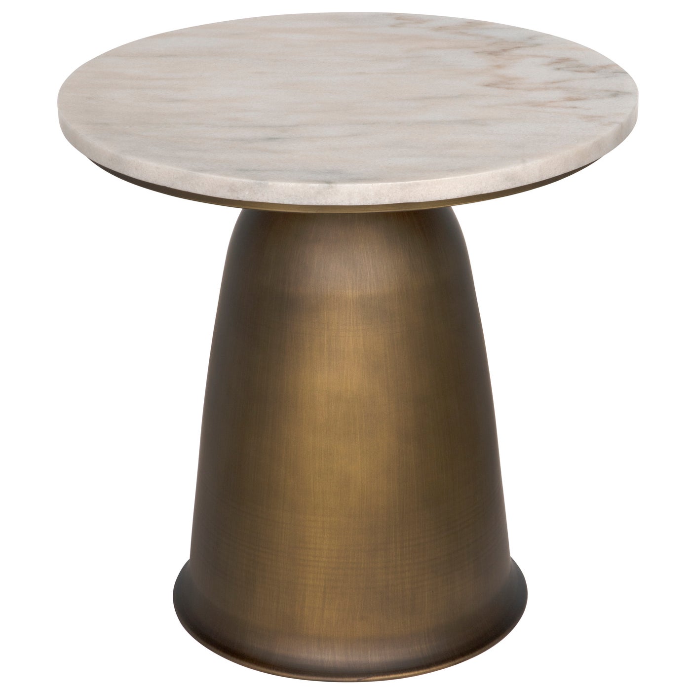 Noir Aiden Side Table, Aged Brass