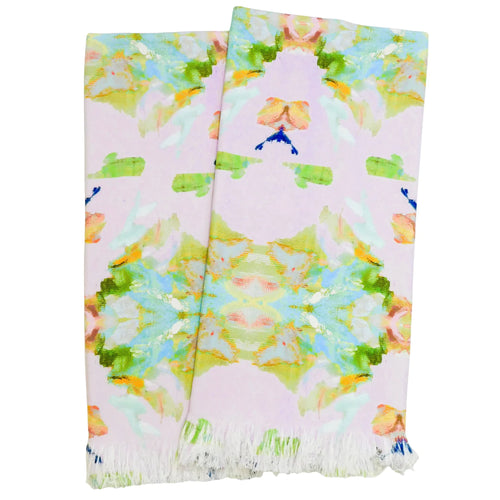 Laura Park Stained Glass Lavender Throw Blanket