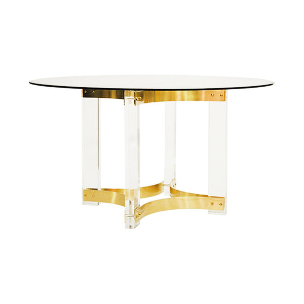 Worlds Away Hendrix Acrylic Dining Table, 48" or 54"